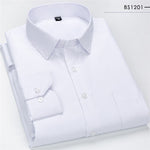 Men Business Casual Long Sleeved Shirt Classic Striped Male Social Dress Shirts Slim Fit Large Size 2XL 3XL 4XL Purple