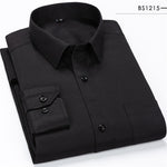 Men Business Casual Long Sleeved Shirt Classic Striped Male Social Dress Shirts Slim Fit Large Size 2XL 3XL 4XL Purple