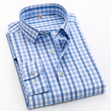 2019 New Men Casual Plaid Shirt High Quality 100% Cotton Long Sleeve Male Shirts Square Grid Social Business Casual Shirt