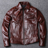 Free shipping.2020 new style genuine leather Jacket,casual mens Leather coat,quality Batik cowhide biker outwear.Sales