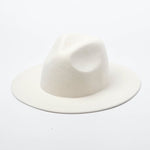 Women 100% Wool Felt Hats White Wide Brim Fedoras for Wedding Party Church Hats Pork Pie Fedora Hat Floppy Derby Triby Hats Base