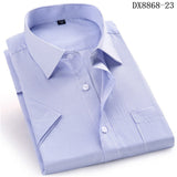 High Quality Short Sleeve Men's Dress Casual Plaid Shirt Male Regular Fit Blue Purple 4XL 5XL 6XL 7XL 8XL Plus Size Shirts