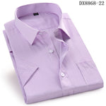 High Quality Short Sleeve Men's Dress Casual Plaid Shirt Male Regular Fit Blue Purple 4XL 5XL 6XL 7XL 8XL Plus Size Shirts