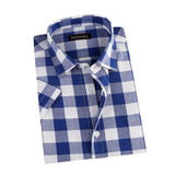 Jeetoo 2020 New Fashion Men's Summer Casual Dress Shirt Mens Red and Black Plaid Short Sleeve Shirts Tops