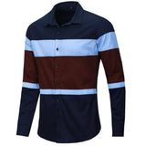 NEW shirt Business casual long sleeve patchwork men shirts High quality brand 100% cotton shirt men Plus Size chemise homme