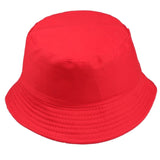 Cotton Foldable Bucket Cap Unisex Men Women Summer Fishing Hat Camping Hunting Cap Solid Color Fisherman Beach Festival Sun Cap