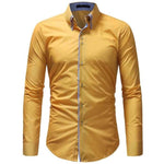 New Fashion Men Shirt Long Sleeve Camisas Para Hombre Brand-clothing Shirt Men Casual Slim Fit Camisa Hombre Cool Men