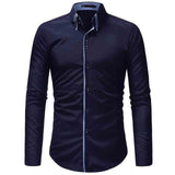 New Fashion Men Shirt Long Sleeve Camisas Para Hombre Brand-clothing Shirt Men Casual Slim Fit Camisa Hombre Cool Men