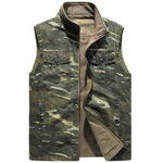 2020 New Camouflage Spring Vest Men Military Casual Cotton Sleeveless Jacket Men Double Sides Wear Multi-pockets Waistcoat