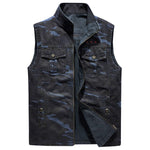 2020 New Camouflage Spring Vest Men Military Casual Cotton Sleeveless Jacket Men Double Sides Wear Multi-pockets Waistcoat