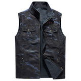 2020 New Camouflage Spring Vest Men Military Casual Cotton Sleeveless Jacket Men Double Sides Wear Multi-pockets Waistcoat