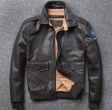 Free shipping.Brand A-2 style leather coat,plus size mens 100% genuine leather Jackets,classic Bomber flight jacket