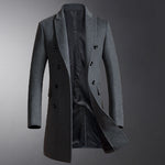 Long Wool Trench Luxury Single Breasted Windbreaker Mens Jackets And Winter Slim Fit Woolen Male Coats