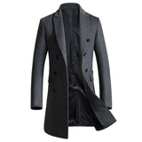 Long Wool Trench Luxury Single Breasted Windbreaker Mens Jackets And Winter Slim Fit Woolen Male Coats