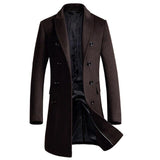 Long Wool Trench Luxury Single Breasted Windbreaker Mens Jackets And Winter Slim Fit Woolen Male Coats