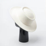 Women Wool Felt Hats White Wide Brim Fedoras for Wedding Party Church Hats Pork Pie Jazz Fedora Hat Floppy Derby Triby Hats