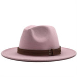 Women Men Wool Fedora Hat With Leather Ribbon Gentleman Elegant Lady Winter Autumn Wide Brim Jazz Church Panama Sombrero Cap XXL