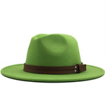 Women Men Wool Fedora Hat With Leather Ribbon Gentleman Elegant Lady Winter Autumn Wide Brim Jazz Church Panama Sombrero Cap XXL