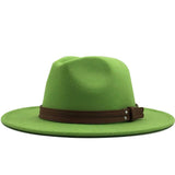 Women Men Wool Fedora Hat With Leather Ribbon Gentleman Elegant Lady Winter Autumn Wide Brim Jazz Church Panama Sombrero Cap XXL
