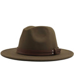Women Men Wool Fedora Hat With Leather Ribbon Gentleman Elegant Lady Winter Autumn Wide Brim Jazz Church Panama Sombrero Cap XXL