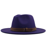 Women Men Wool Fedora Hat With Leather Ribbon Gentleman Elegant Lady Winter Autumn Wide Brim Jazz Church Panama Sombrero Cap XXL