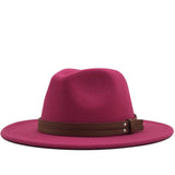 Women Men Wool Fedora Hat With Leather Ribbon Gentleman Elegant Lady Winter Autumn Wide Brim Jazz Church Panama Sombrero Cap XXL