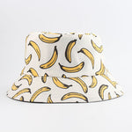 Panama Bucket Hat Men Women Summer Bucket Cap Banana Print Yellow Hat Bob Hat Hip Hop Gorros Fishing Fisherman Hat