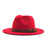 Frauen Männer Wolle Fedora Hut Mit Leder Band Gentleman Elegante Dame Winter Herbst Breite Krempe Jazz Kirche Panama Sombrero Kappe