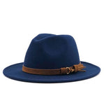 Frauen Männer Wolle Fedora Hut Mit Leder Band Gentleman Elegante Dame Winter Herbst Breite Krempe Jazz Kirche Panama Sombrero Kappe