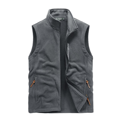 Men's Autumn Winter Male Brand Clothing Fleece Softshell Vests Warm Waistcoat Mens Casual Sleeveless Outwear Jacket