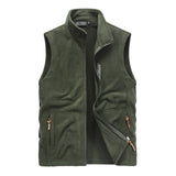 Men's Autumn Winter Male Brand Clothing Fleece Softshell Vests Warm Waistcoat Mens Casual Sleeveless Outwear Jacket