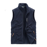 Men's Autumn Winter Male Brand Clothing Fleece Softshell Vests Warm Waistcoat Mens Casual Sleeveless Outwear Jacket