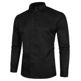 2020New white Shirts Men Business Brand Long Sleeve Shirts Slim Solid Formal Luxury Design casual Shirts Male Stylish Dress Tops