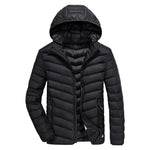 New arrival ultra thin down jacket men hat detachable casual men's winter jacket ultra-light white duck down coat men